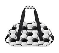 Borsone sportivo per bambini, ragazze, ragazzi, donne, uomini, 24 l, per fine settimana, per la notte, borsone da viaggio, palestra, danza, motivo calcio, Colore, (24L) UK, Organizer per borse