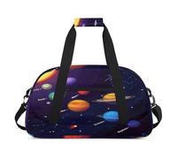 Borsone sportivo per bambini, ragazze, ragazzi, donne, uomini, 24 l, per fine settimana, per la notte, borsone da viaggio, palestra, danza, galassia, pianeta, cosmo, Colore, (24L) UK, Organizer per