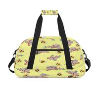 Borsone sportivo per bambini, ragazze, ragazzi, donne, uomini, 24 l, per fine settimana, per la notte, borsone da viaggio, palestra, danza, carino fiore ape koala, Colore, (24L) UK, Organizer per