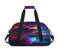 Borsone sportivo per bambini, ragazze, ragazzi, donne, uomini, 24 l, per fine settimana, pernottamento, borsone da viaggio, palestra, danza, galassia, lupo nebulosa, Colore, (24L) UK, Organizer per