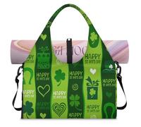 Borsone sportivo per donne e uomini Happy St Patrick's Day Borsa da notte con scomparto per scarpe borsa a tracolla per yoga palestra viaggi, Colore, L, Organizer per borse