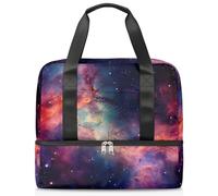 Borsone sportivo per donne, uomini e ragazzi, Kirls, colorato universo, galassia nebulosa 21 l, per il fine settimana e la notte, separato, per viaggi, palestra, yoga, Colore, 21L, Organizer per borse