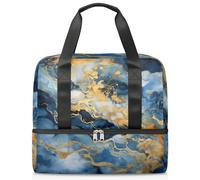 Borsone sportivo per donne, uomini, ragazzi, Kirls, arte astratta marmorizzata 21 l, borsa da viaggio per il fine settimana e la notte, borsa tote separata per viaggi, palestra, yoga, Colore, 21L,
