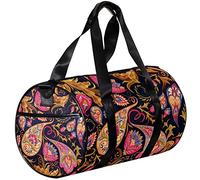 Borsone sportivo piccolo, borsa tote per yoga, etnico vintage con motivo paisley floreale, borsa da viaggio per fitness all'aperto