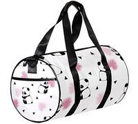 Borsone sportivo piccolo, borsa tote per yoga, Love seamless panda, borse per fitness all'aperto, borsa da viaggio
