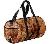 Borsone sportivo piccolo, borsa tote per yoga, mucca marrone, borsa fitness per esterni, borsa da viaggio