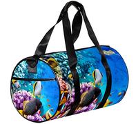 Borsone sportivo piccolo, borsa tote per yoga, pesce colorato, borsa fitness all'aperto, borsa da viaggio