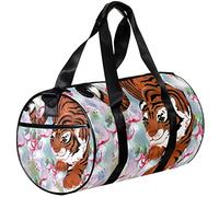 Borsone sportivo piccolo, borsa tote per yoga, strisce viola zebrate, borsa da viaggio per fitness all'aperto