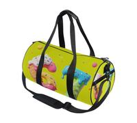 Borsone sportivo rotondo leggero con tasca interna borsa da palestra per uomini donne borsone per viaggi sport divertente a pois 67 Six Seven Dotty Spots giovani bambini ragazzi ragazze