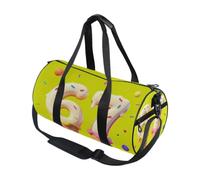 Borsone sportivo rotondo leggero con tasca interna borsa da palestra per uomo donna borsone da viaggio sport divertente a pois 67 Six Seven Dotty Spots
