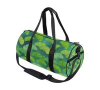 Borsone sportivo rotondo leggero con tasca interna borsa da palestra per uomo donna borsone da viaggio sport foglie gingko notte stellata