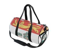 Borsone sportivo rotondo leggero con tasca interna borsa da palestra per uomo donna borsone da viaggio sport bandiera dell'isola del Principe Edoardo