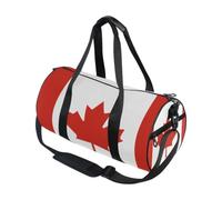 Borsone sportivo rotondo leggero con tasca interna borsa da palestra per uomo donna borsone per viaggi sport bandiera nazionale del Canada