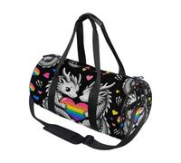 Borsone sportivo rotondo leggero con tasca interna borsa da palestra per uomo donna borsone per viaggi sport pansessuale orgoglio colori del drago pansessuale