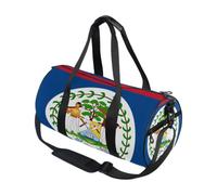 Borsone sportivo rotondo leggero con tasca interna borsa da palestra per uomo donna borsone per viaggi sport bandiera nazionale del Belize