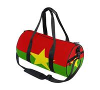 Borsone sportivo rotondo leggero con tasca interna borsa da palestra per uomo donna borsone per viaggi sport bandiera nazionale del Burkina Faso