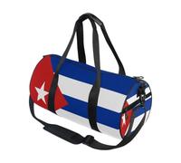 Borsone sportivo rotondo leggero con tasca interna borsa da palestra per uomo donna borsone per viaggi sport bandiera di Cuba