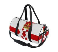 Borsone sportivo rotondo leggero con tasca interna borsa da palestra per uomo donna borsone per viaggi sport bandiera dell'Irlanda del Nord