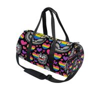 Borsone sportivo rotondo leggero con tasca interna borsa da palestra per uomo donna borsone per viaggi sport pansessuale orgoglio colori del drago pansessuale