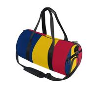 Borsone sportivo rotondo leggero con tasca interna borsa da palestra per uomo donna borsone per viaggi sport bandiera nazionale del Ciad