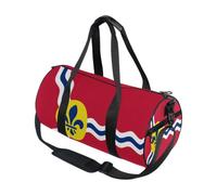 Borsone sportivo rotondo leggero con tasca interna borsa da palestra per uomo donna borsone per viaggi sport bandiera di St. Louis Missouri