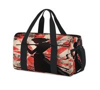 Borsone sportivo samurai giapponese per bambini ragazze ragazzi donne uomini samurai pernottamento weekender borsa da viaggio Tote Carry palestra casual borsone