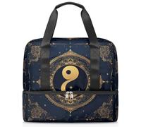Borsone sportivo Tai Chi Art per donne uomini Kirls ragazzi ragazze 21 L Weekend Pernottamento Borse Bagnato Separato Tote Bag per Viaggi Palestra Yoga, Colore, Grande, Organizer per borse