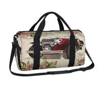 Borsone sportivo vintage retrò per auto, week-end, borsa casual da viaggio, palestra, borsone per bambini, ragazze, ragazzi, donne, uomini