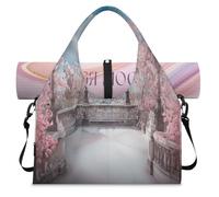 Borsone sportivo vintage Torre Eiffel con scomparto per scarpe, week-end, pernottamento, borsa tote da cabina per palestra, yoga, viaggio, Colore, L, Borsone da viaggio