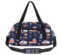 Borsone vintage per bambini con ancora marine, per ragazze e ragazzi, leggero, per sport, palestra, per bambini, ideale per viaggi e balli, Ancore Mare Vintage, 18.5L x 7.8W x 9.4H