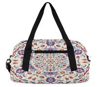 Borsone vintage per bambini con mandala per la notte, per ragazze e ragazzi, stile turco, leggero, borsa sportiva da palestra per bambini, piccola borsa da viaggio o da ballo, Mandala vintage, 18.4L x