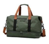 Borsoni da Palestra per Uomo Donna, Borsa da Viaggio con Scomparto Scarpe e Scomparto Bagnato, Grande Capacità Borsa da Fine Settimana Borsa Porta Abiti da Viaggio Impermeabile per Sport (Verde)