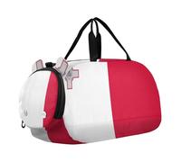 Borsoni da viaggio per bambini, borse da fine settimana blu lavanda sfumato borsone per viaggi tote palestra borsone per bambini bagagli, Bandiera di Malta, classico