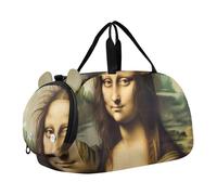 Borsoni da viaggio per bambini Borsoni da viaggio per bambini Borse da viaggio per bambini Borsa sportiva con corna di cervo colorate, Ritratto di signora senza tempo divertente, classico