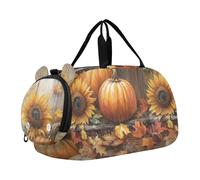 Borsoni da viaggio per bambini Borsoni da viaggio per bambini Borse da viaggio per bambini Borsa sportiva con corna di cervo colorate, Zucche Girasoli, classico