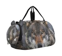Borsoni da viaggio per bambini Borsoni da viaggio per bambini Borse da viaggio per bambini Borsa sportiva con corna di cervo colorate, Lupo delle nevi, classico