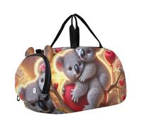 Borsoni da viaggio per bambini, per il fine settimana, con koala che abbracciano il cioccolato, San Valentino, ragazze, borsone da viaggio per bambini, Amore romantico di San Valentino Koala, classico