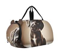 Borsoni da viaggio per bambini, per il fine settimana, con koala che abbracciano il cioccolato, San Valentino, ragazze, borsone da viaggio per bambini, Dolce Cucciolo Nero Occhi Innocenti, classico