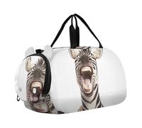 Borsoni da viaggio per bambini, per il fine settimana, con koala che abbracciano il cioccolato, San Valentino, ragazze, borsone da viaggio per bambini, Esilarante Zebra Bocca Aperta, classico
