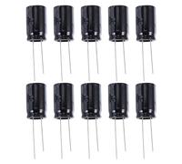 Bortivier 10 Pc Condensatori Elettrolitici Radiali 22Uf 400V 105C Neri 13Mm X 21Mm