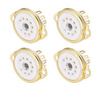 Bortivier 4 Pezzi Presa per Tubo A 9 Pin Presa per Tubo In Ceramica, Presa per Tubo con Protezione Sottovuoto per 12AX7, 12AT7, 12AU7, ECC83, ECC82, E88CC, 6922