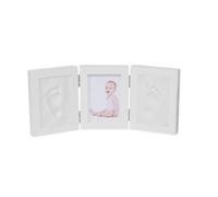 Bortivier Cornice per Foto con Impronte di per Neonato da 5 Pollici, Ripiegabile in Tre Copertura, Regalo per Giocattoli per Neonati, Souvenir Fai-da-Te, Regalo per Bambini