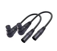 Bortivier del Microfono 3 Pin XLR Angolo Retto -Femmina Microfono 90 Gradi XLR Femmina A XLR Diritto