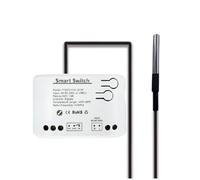 Bortivier Interruttore Zigbee Intelligente Tuya con Sensore di Temperatura Relè Zigbee A Contatto Asciutto Passivo Funziona con Home Assistant AC 85-250 V