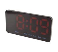 Bortivier Orologio da Parete Digitale, Orologio Digitale A LED da 9 Pollici, Ampio Display con 12/24 Ore, Cifre, Piccolo Orologio da Parete Silenzioso, Facile da Usare (Rosso)