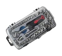Bortivier Set Combinato di Prese da 40 Pezzi Set di Chiavi A Bussola Strumenti di Riparazione Automatica Strumenti Hardware per la Casa Strumenti Combinati di Prese Facili da Usare