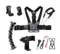 Bortivier Supporto per Telefono Cellulare con Fascia Toracica e Tracolla Fissa per Smartphone Universale in Prima Persona, Video, Foto, Vita