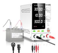 boruidy Alimentatore da Labotorio 30V 10A Encoder Alimentatore DC Regolabile 1V~24V Batterie Caricabatterie con 18W USB-A/C Carica Rapida Porto/Output Pulsanti Alimentatore Banco Stabilizzato