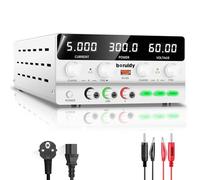 boruidy Alimentatore da Labotorio Alimentatore Stabilizzato Banco 60V 5A, Alimentatore DC Regolabile da Display LED a 4 Cifre, con Porta di Ricarica 5V2A USB, Pulsante OUTPUT, Manopola Encoder