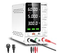 boruidy Alimentatore da Labotorio Alimentatore Stabilizzato Banco 60V 5A, Alimentatore DC Regolabile da Display LED a 4 Cifre, con Porta di Ricarica 18W USB, Pulsante OUTPUT, Manopola Encoder